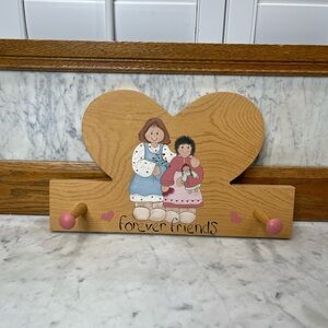 Vintage Handmade Wall Rack- Wall Plaque